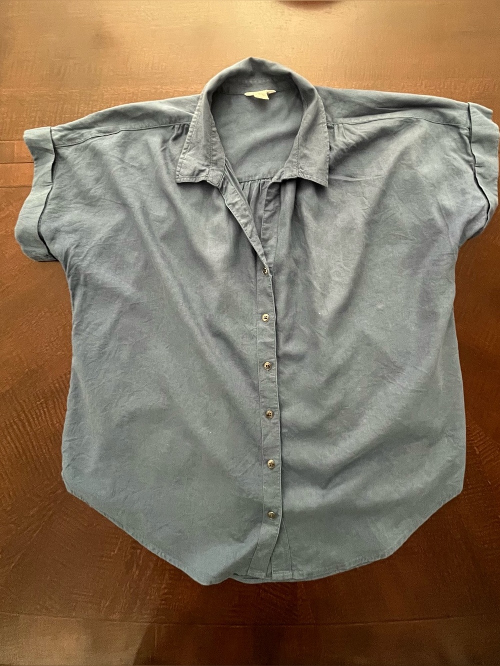 Caslon Linen Blend Short Sleeve Button Up